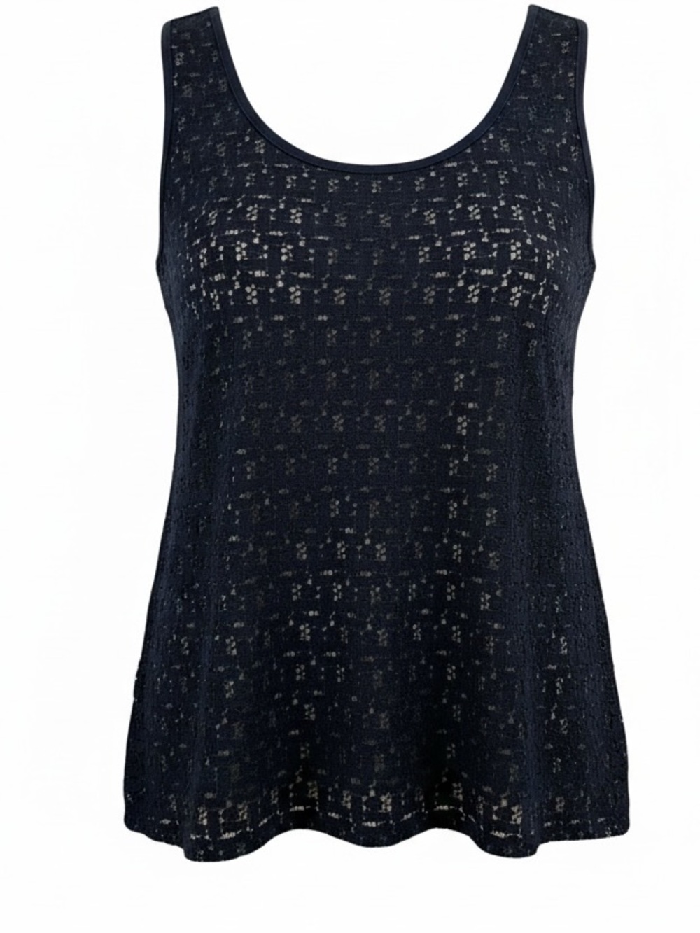 Ann Taylor Black Sleeveless Scoop Neck Tank